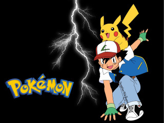 Man holding pikachu lightning black - pokemon free wallpaper
