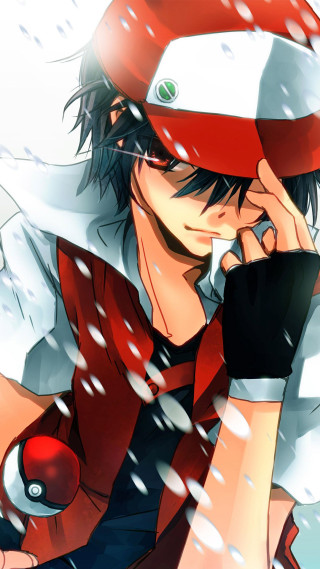 Man red white hat shirt - a man free wallpaper