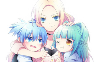 Anime girls blue hair blue 2 - blue hair free wallpaper
