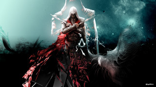 Person sword bird sky background - cedric seaut keos masons free wallpaper