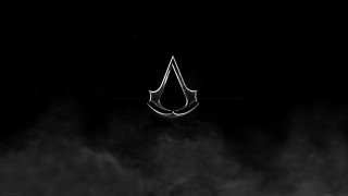 Dark background white logo smoke - the middle of the image free wallpaper