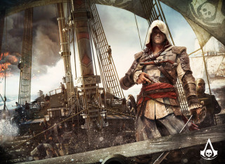 Pirate man boat harbor ships - aaa game free wallpaper