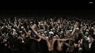 People skulls arms up celebration - their face free wallpaper