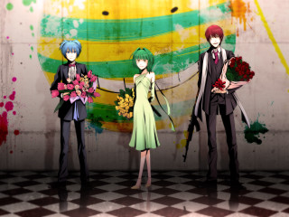 Anime characters graffiti wall holding - graffiti free wallpaper