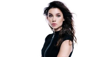 Woman black dress hair wind - elina karimova free wallpaper