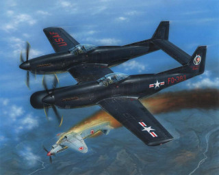 Airplanes flying sky clouds painting - f 8 aperture free wallpaper