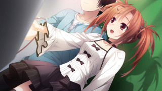 Anime couple green wall background - a green background free wallpaper