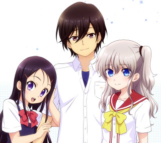 Anime characters blue eyes long 3 - a white shirt free wallpaper