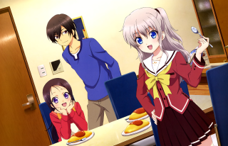 Couple people standing table food - a picture free wallpaper