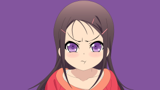 Girl long hair purple eyes - aguri uchida free wallpaper