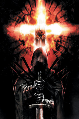 Knight sword cross dark background - a cross free wallpaper