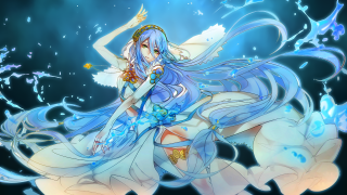 Blue hair horse water splash - a pony tail free wallpaper
