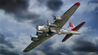 Silver airplane red tail cloudy - a silver airplane free wallpaper