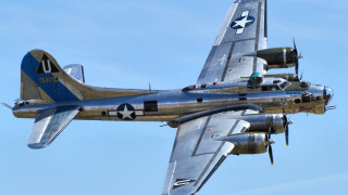Silver airplane flying sky star - side and a propeller free wallpaper