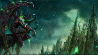 Demonic creature green light huge - a huge head free wallpaper