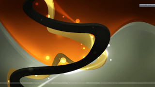 Curved computer screen yellow black - swirl free wallpaper