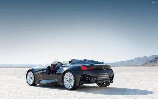Black sports car desert mountains 2 - the desert free wallpaper