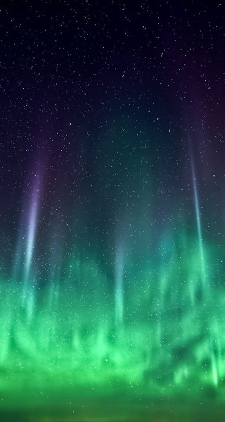 Green purple aurora borealis sky 3 - the foreground free wallpaper