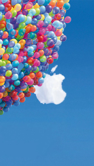 Balloons floating cloud blue sky - andries stock free wallpaper