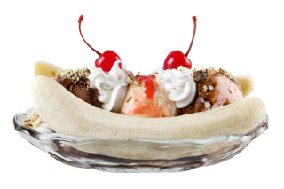 Banana split ice cream cherry - ed benedict free wallpaper