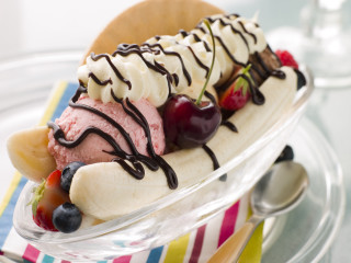 Banana split ice cream fruit - ed benedict free wallpaper
