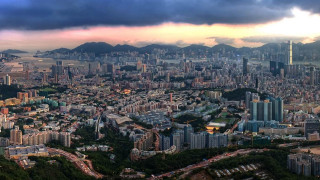 City tall buildings cloudy sky 3 - cui bai free wallpaper