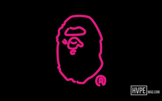 Pink gorilla face black background - alex petruk ape free wallpaper