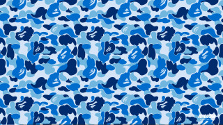 Blue camouflage print background blue - abstract illusionism free wallpaper