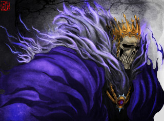Skull crown purple coat head - a crown free wallpaper