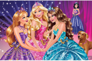 Barbie dolls group room dogs - the floor free wallpaper