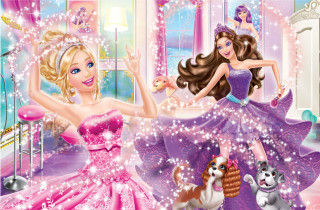Barbie doll dancing dog cat 2 - a barbie doll free wallpaper