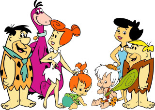 Cartoon characters group standing white 4 - a group of cartoon characters free wallpaper