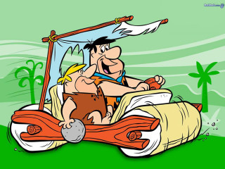 Cartoon man boy boat flag - primitivism free wallpaper