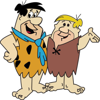 Cartoon two men standing next - primitivism free wallpaper