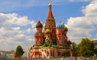 Large building domes sky background 3 - tilt shift free wallpaper
