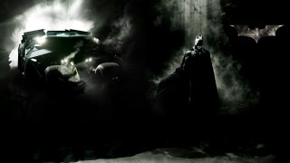 Batman car dark foggy night - the hood free wallpaper for desktop