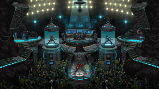 Futuristic room crowd stage lights - the center free wallpaper for desktop