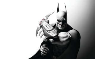 Man batman costume holding bat - his hand and a helmet free wallpaper