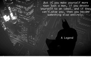 Batman silhouette legend quote city - dong kingman free wallpaper
