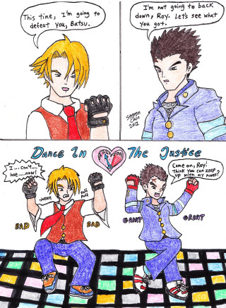 Comic strip dance floor heart - a heart free wallpaper