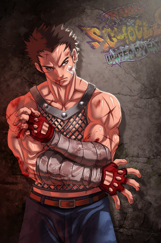 Bloody man chain neck chest - his neck and chest free wallpaper