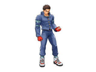 Man blue uniform red gloves - red glove free wallpaper
