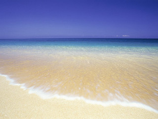 Beach wave shore blue sky - ocean free wallpaper