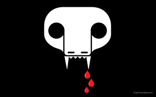 White animal bleeding eye blood - its mouth free wallpaper