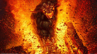 Demonic demon fire background flames - a demonic demon free wallpaper