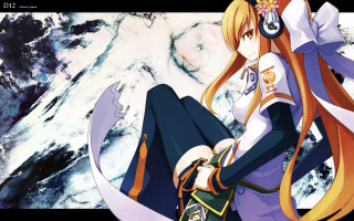 Anime girl long hair bow 6 - background free wallpaper