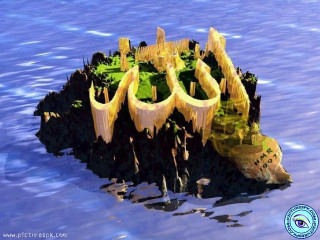 Strange island trees ocean water - strange free wallpaper