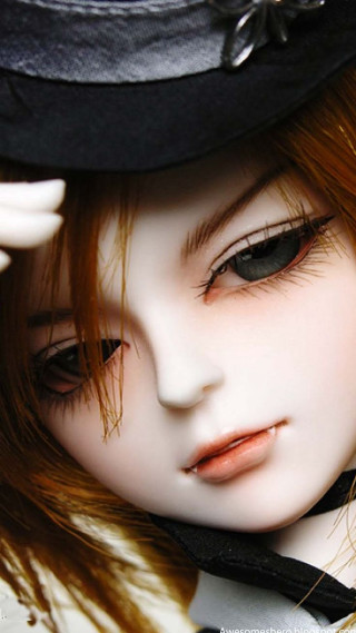 Doll hat black tie white - a white shirt free wallpaper