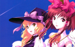 Anime girls long hair hats 11 - a purple hat free wallpaper