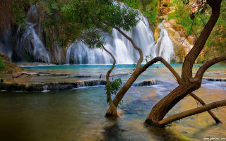 Waterfall tree background water body 2 - bouchta el hayani free wallpaper for desktop